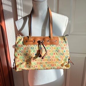 Y2K Dooney & Bourke Multicolor Logo Shoulder Bag